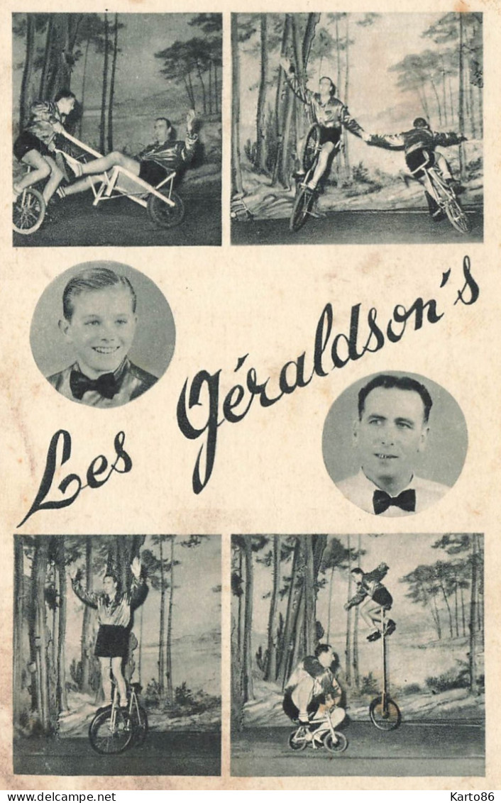 LES GERALDSON'S * CPA Cirque Circus * Acrobates Numéro * Les Géraldson's - Circus