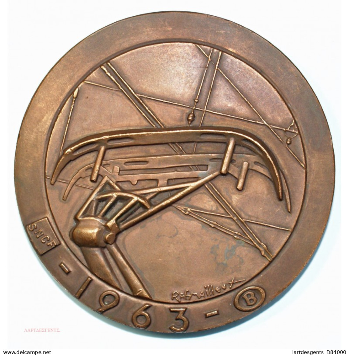 Médaille SNCF PARIS BRUXELLES 1963 Par RAFMAILLEUX - Royaux / De Noblesse