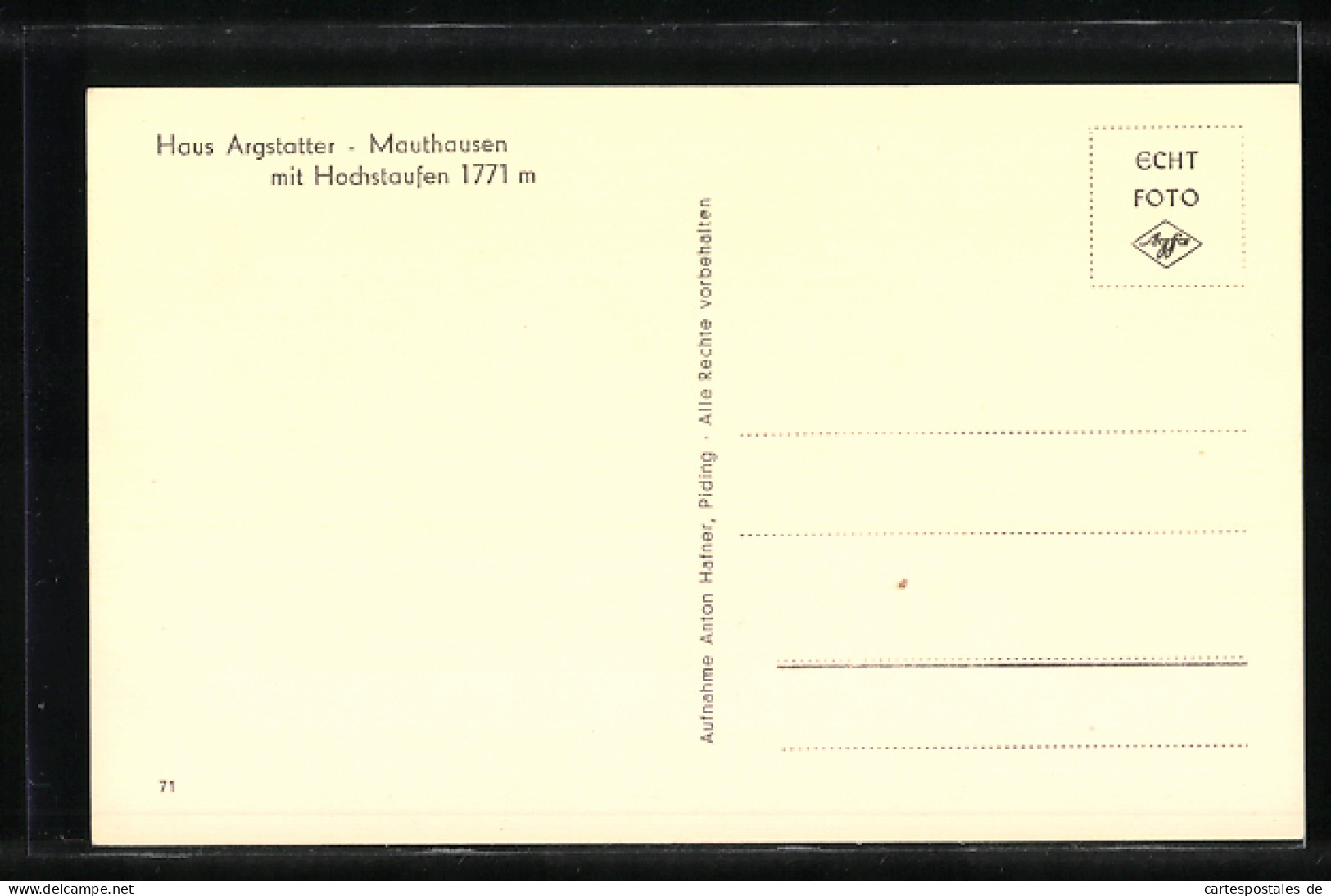 AK Mauthausen, Gasthaus Argstatter Mit Hochstaufen  - Sonstige & Ohne Zuordnung