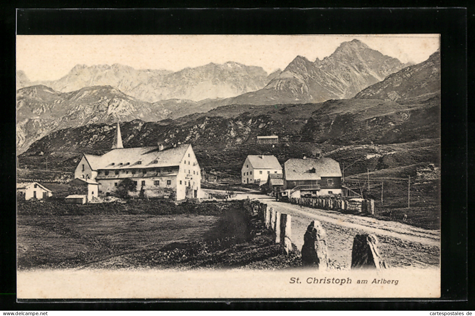 AK St. Christoph Am Arlberg, Teilansicht Vom Ortseingang Aus  - Sonstige & Ohne Zuordnung