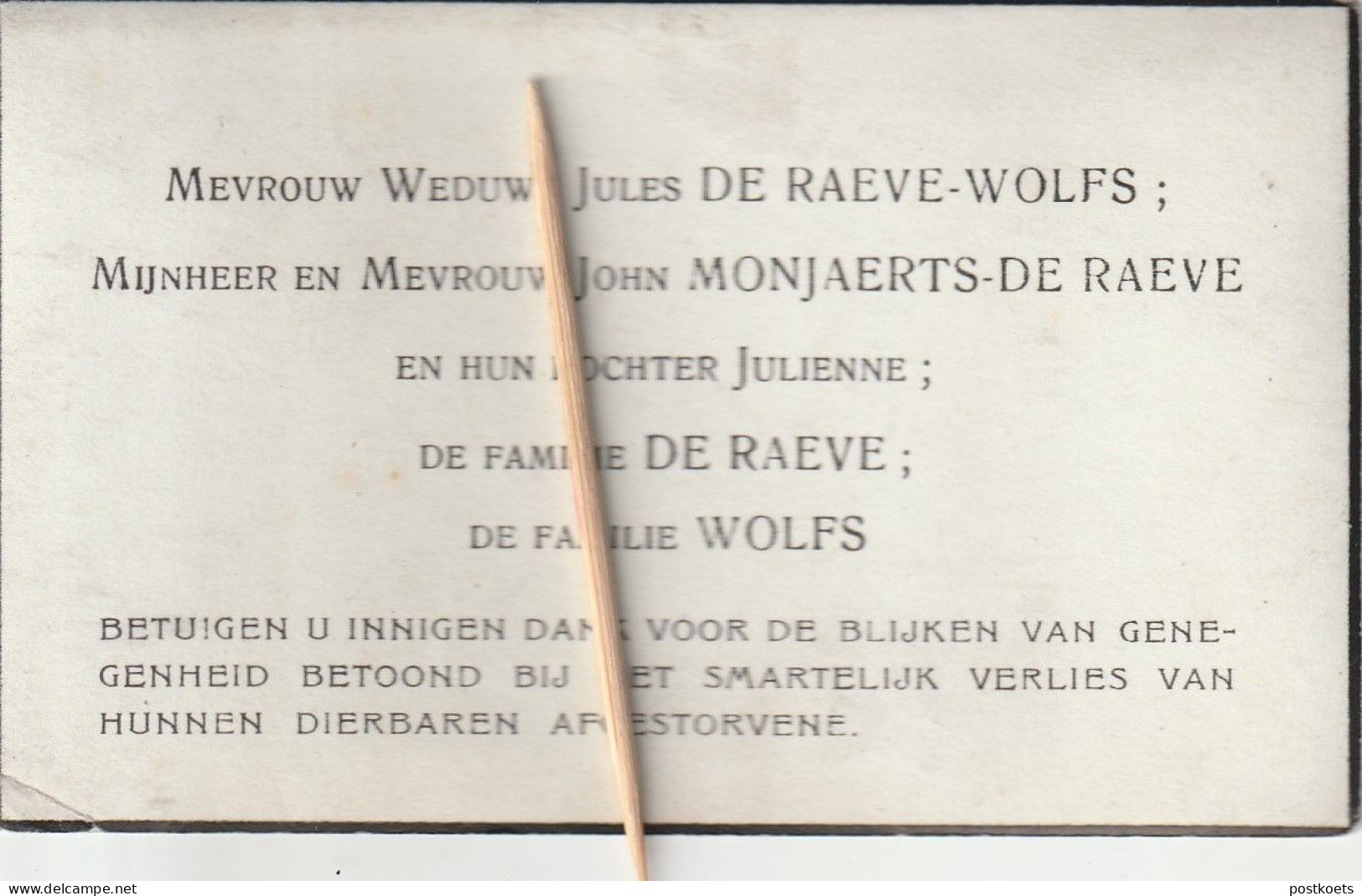 Julienne De Raeve, Wlfs, Monjaerts - Devotion Images