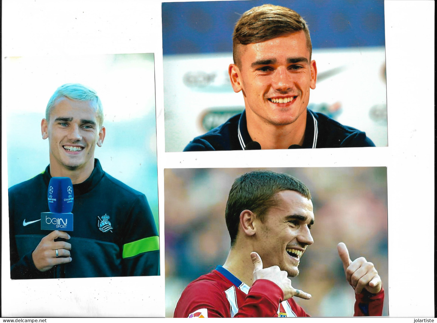 3 Photos 150 Mm X 100 Mm Antoine GRIEZMANN Footballeur Cla 5 N0174 - Non Classés