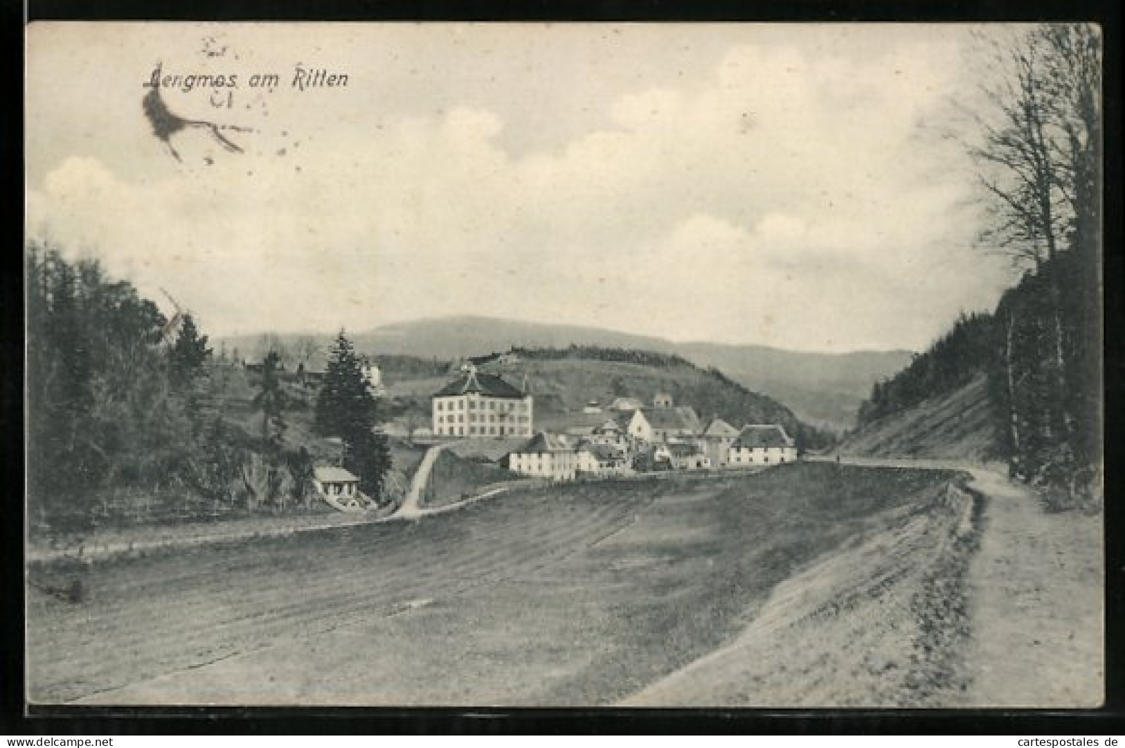 Cartolina Lengmoos Am Ritten, Ortsansicht Mit Strassenpartie  - Otros & Sin Clasificación