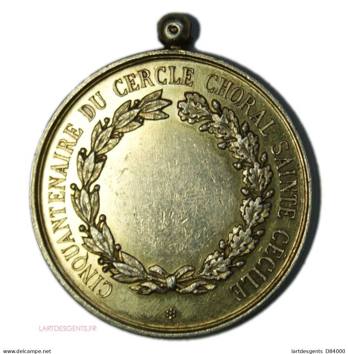 Médaille Argent Cinquantenaire Du Cercle Choral ST CECILE 1892, CONCOURS MUSICAL - Monarchia / Nobiltà