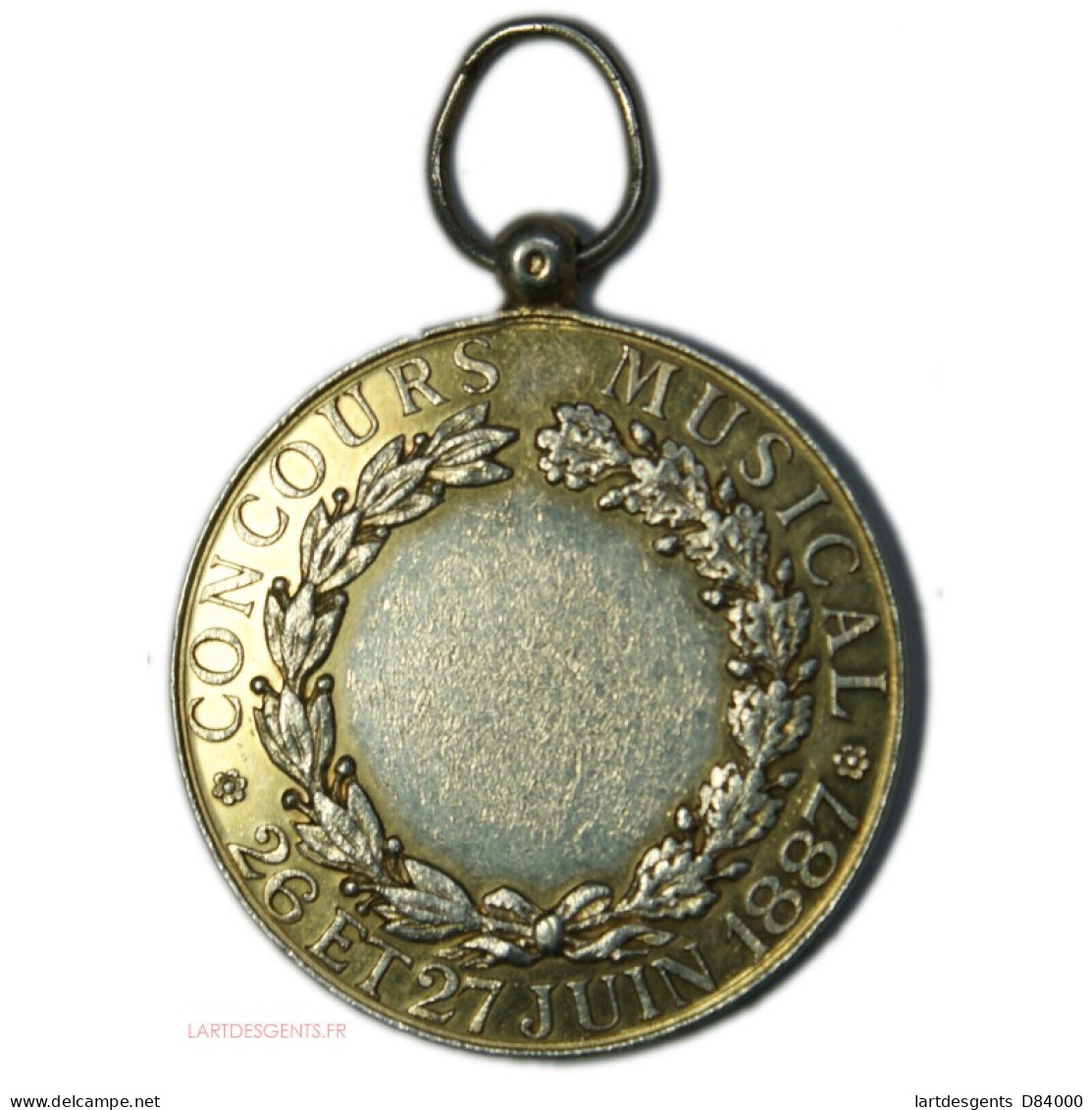 400 Ans, Fêtes Réunion Aix En Provence Médaille Argent CONCOURS MUSICAL 1887 - Royal / Of Nobility
