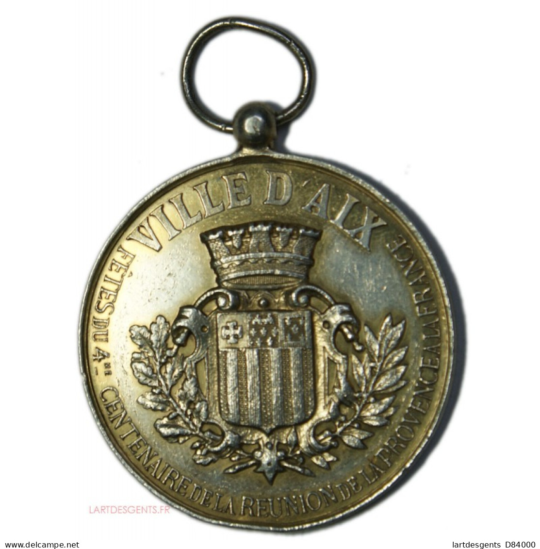 400 Ans, Fêtes Réunion Aix En Provence Médaille Argent CONCOURS MUSICAL 1887 - Royaux / De Noblesse