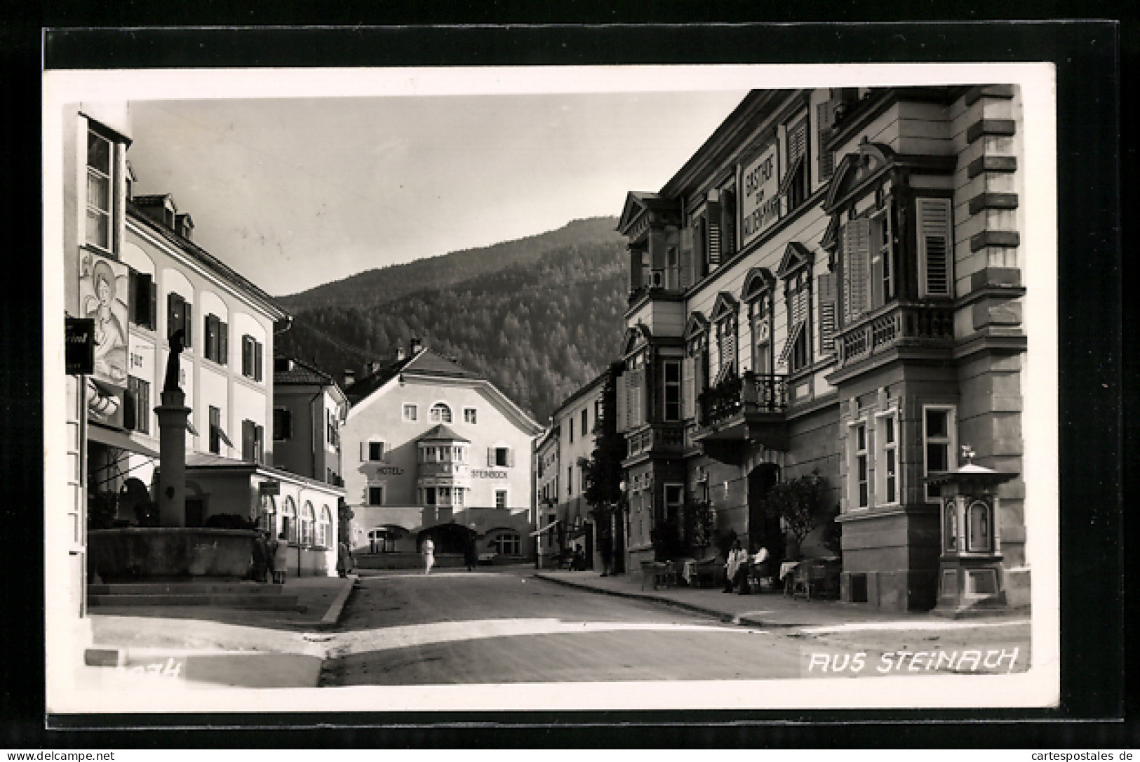 AK Steinach A. B., Strassenpartie Mit Hotel-Steinbock  - Sonstige & Ohne Zuordnung