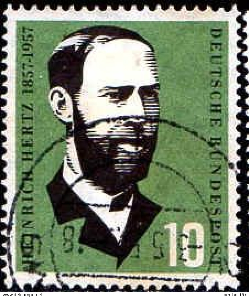 RFA Poste Obl Yv: 131 Mi:252 Heinrich Hertz Physicien (TB Cachet Rond) - Gebraucht