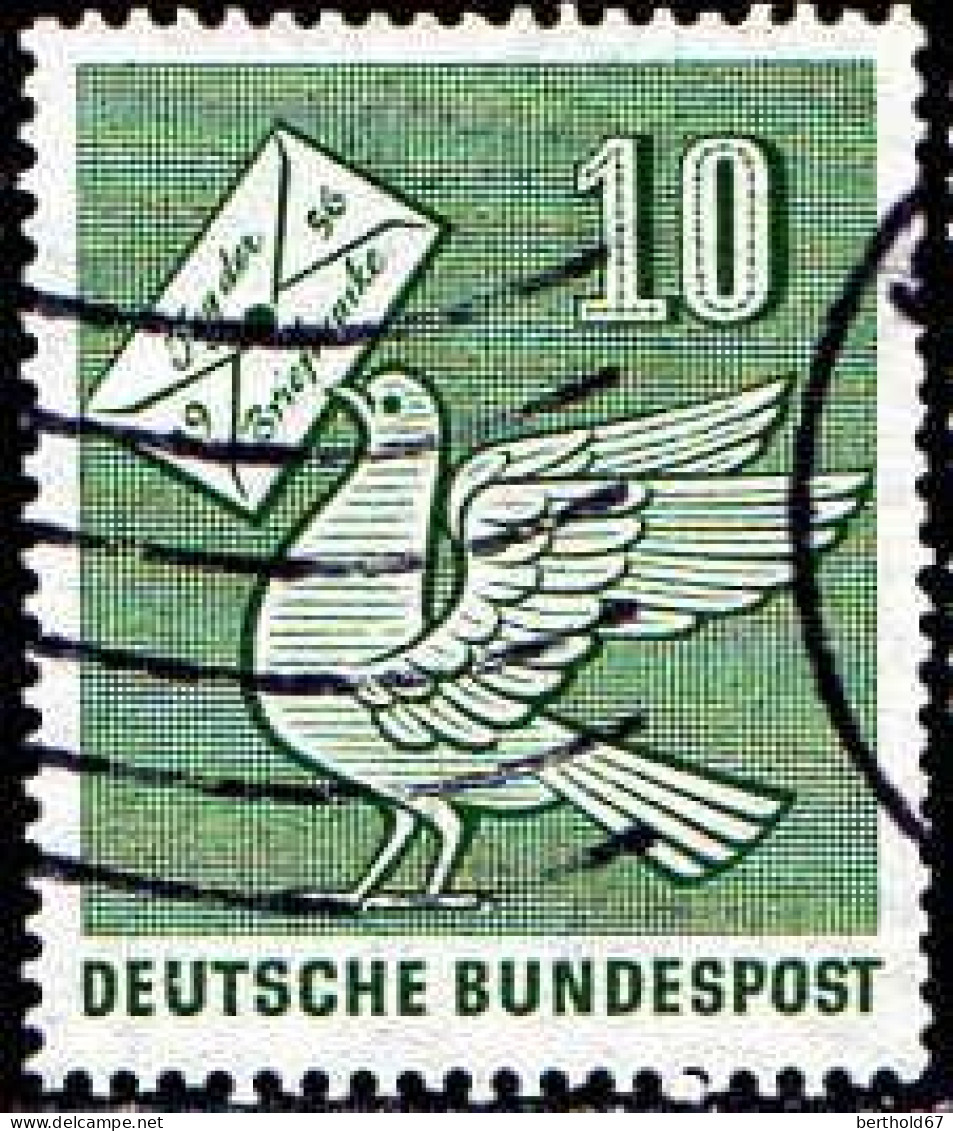 RFA Poste Obl Yv: 123 Mi:247 Tag Der Briefmarke Colombe (Lign.Ondulées) - Oblitérés