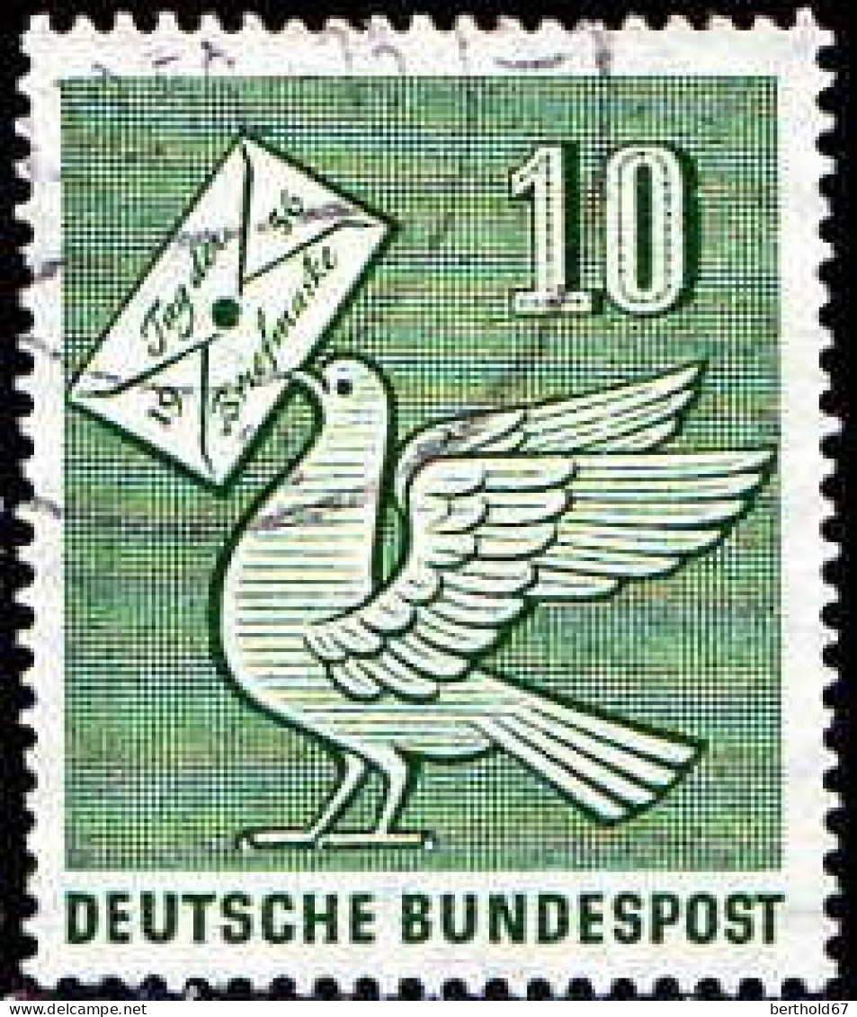 RFA Poste Obl Yv: 123 Mi:247 Tag Der Briefmarke Colombe (Beau Cachet Rond) - Oblitérés