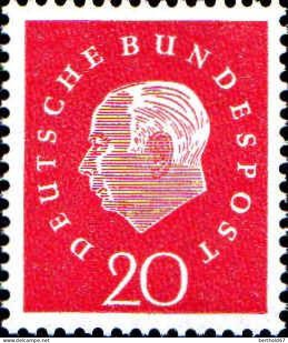 RFA Poste N** Yv: 175 Mi:304 Theodor Heuss Deutscher Bundespräsident - Unused Stamps