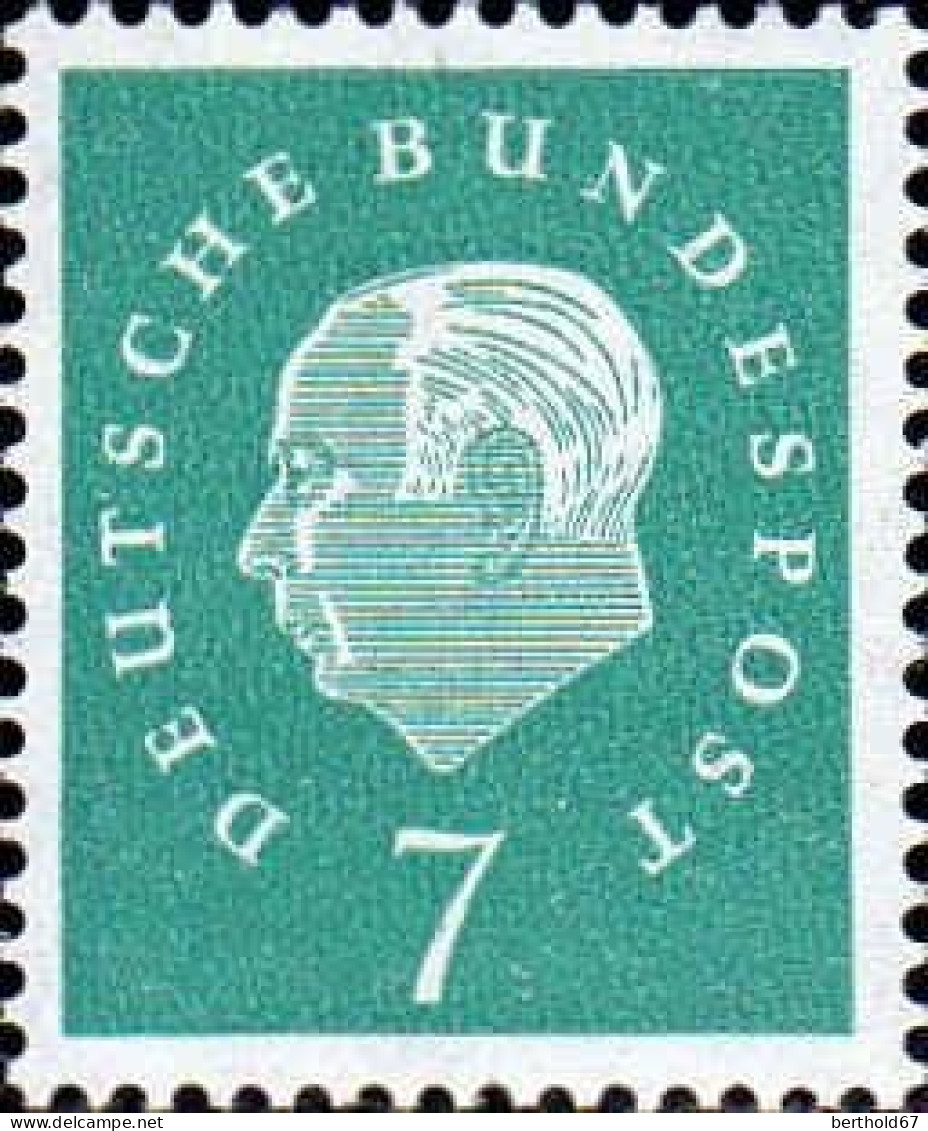RFA Poste N** Yv: 173 Mi:302 Theodor Heuss Deutscher Bundespräsident - Unused Stamps