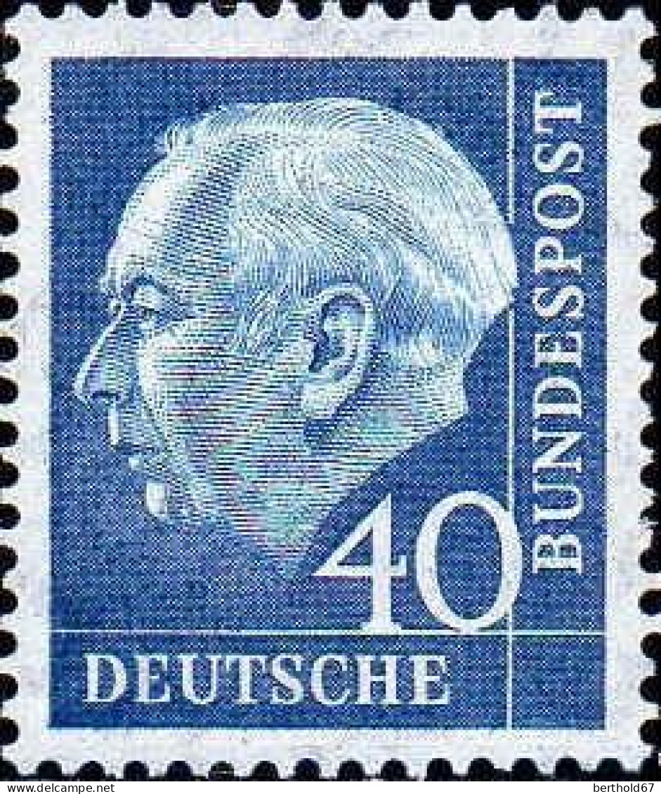 RFA Poste N** Yv: 126 Mi:260x Theodor Heuss 18x22 - Unused Stamps