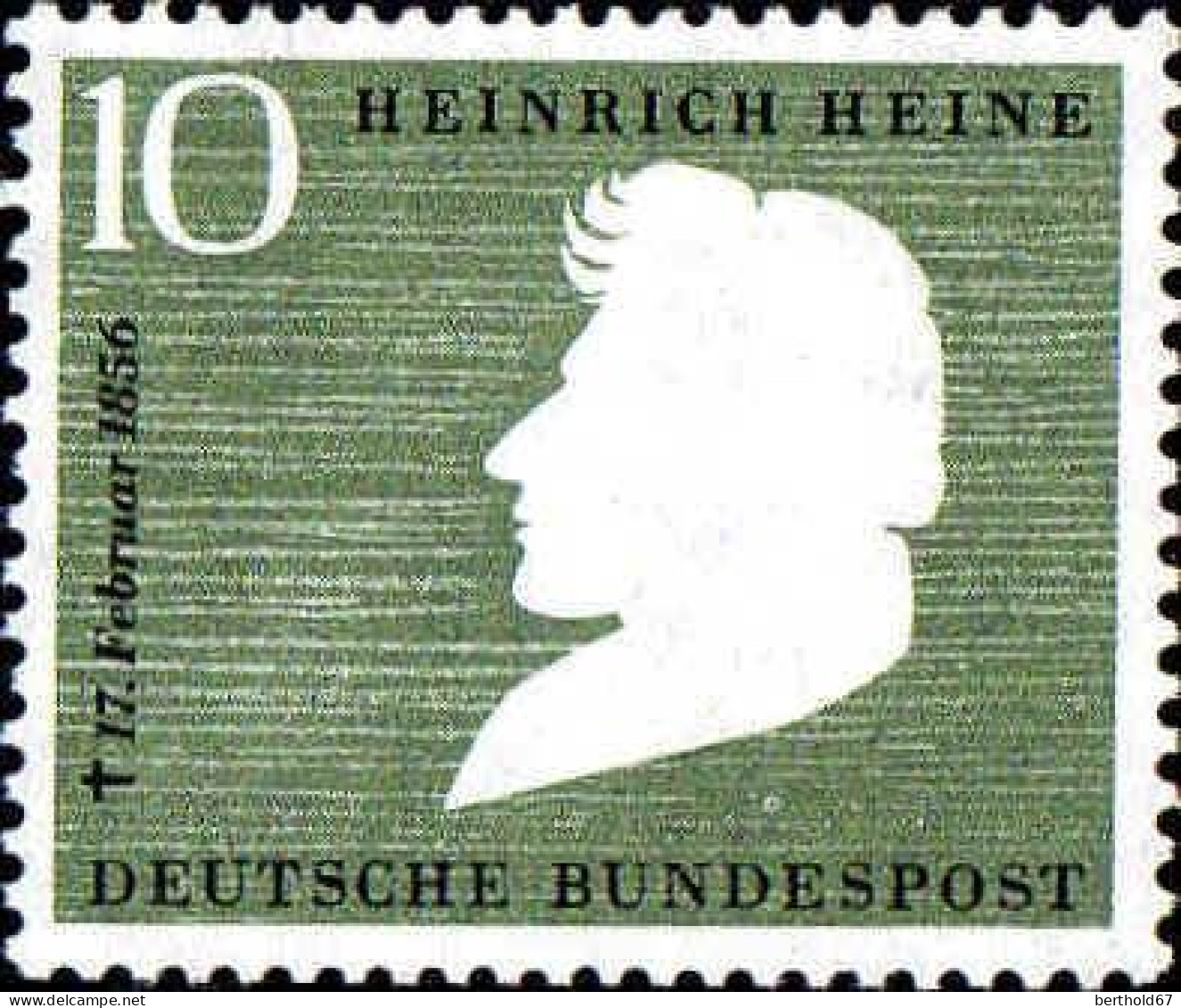 RFA Poste N** Yv: 103 Mi:229 Heinrich Heine Poète - Ungebraucht