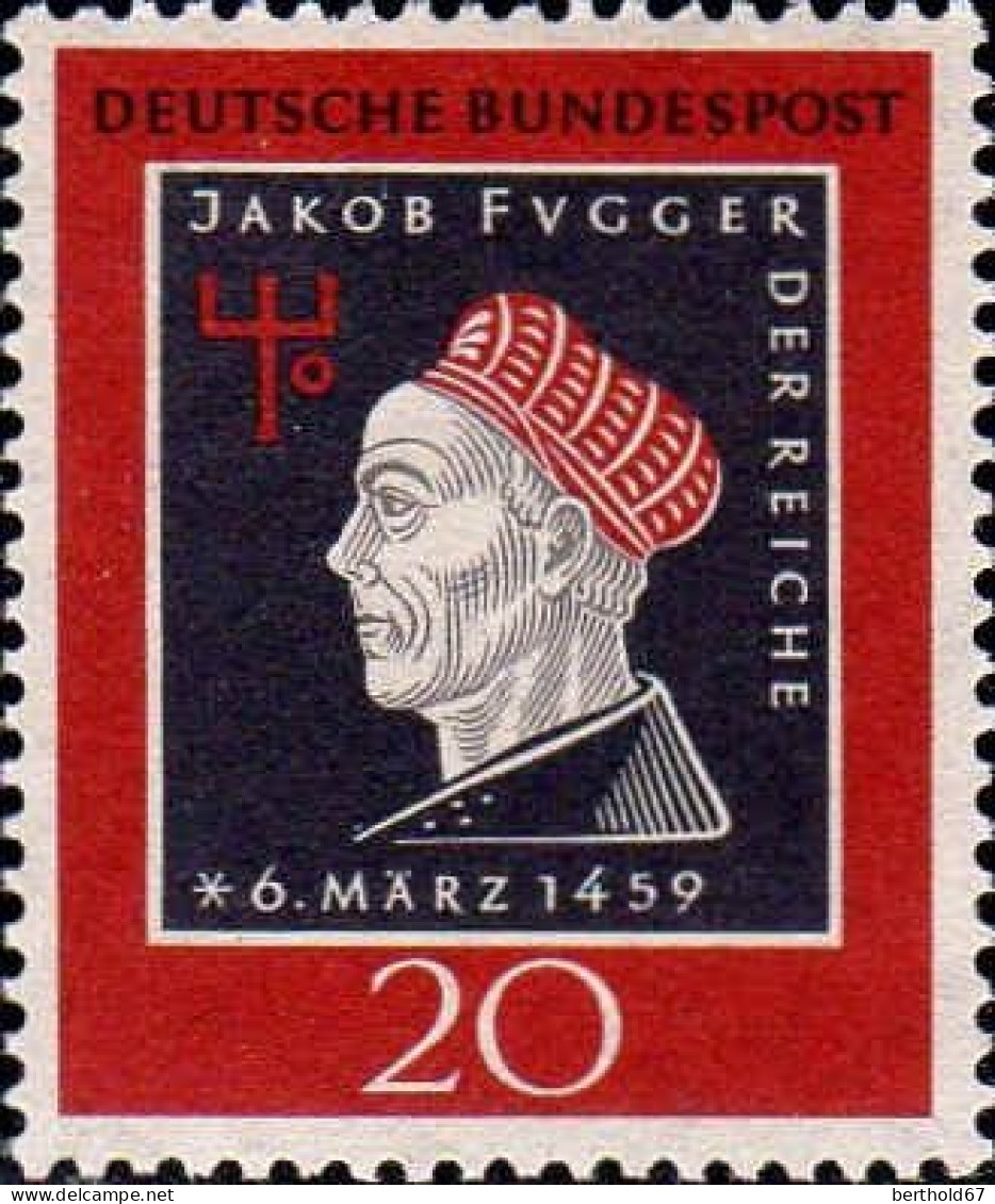 RFA Poste N* Yv: 178 Mi:307 Jakob Fugger Der Reiche Entrepreneur (sans Gomme) - Ongebruikt