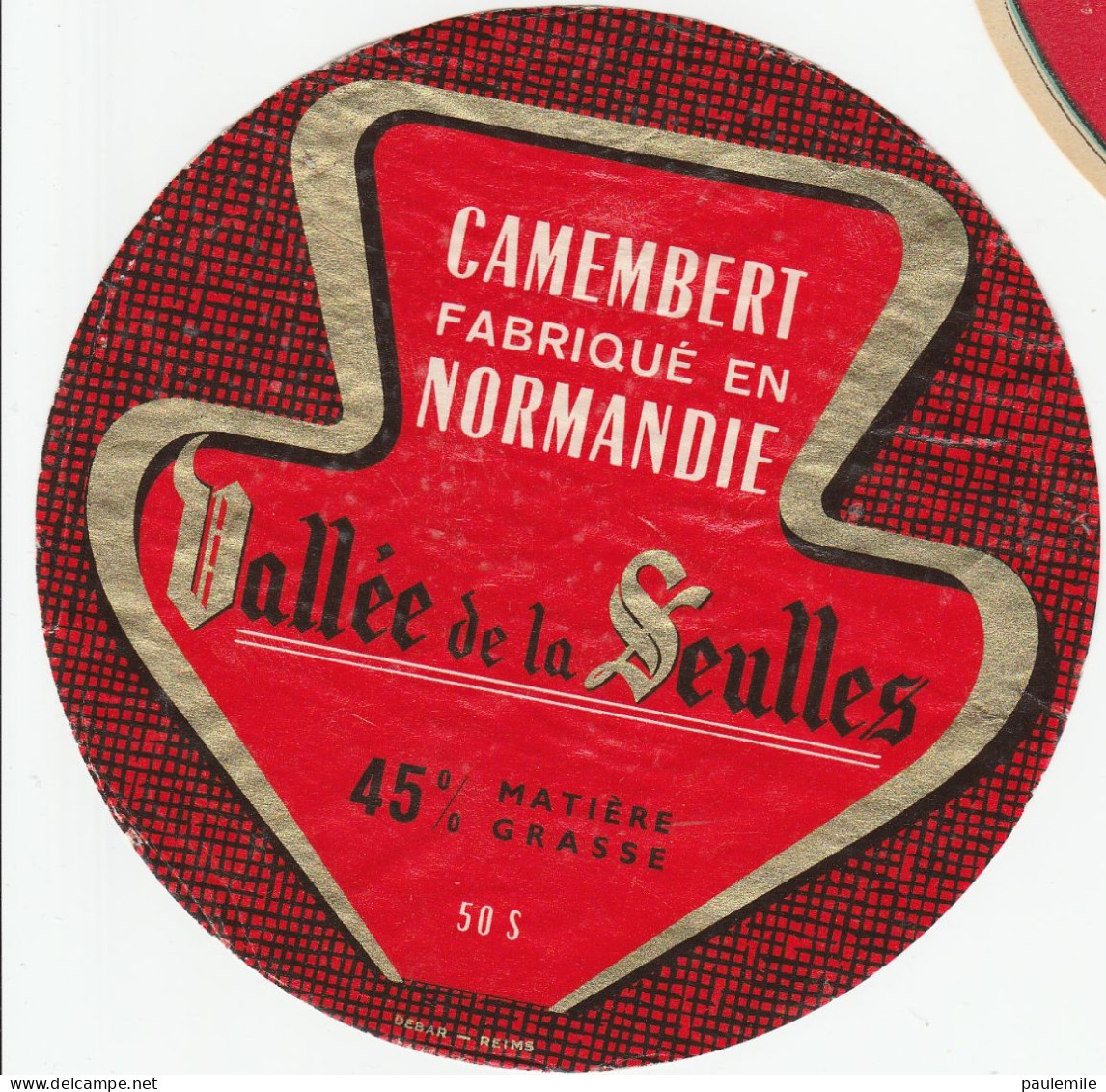 1 ETIQUETTE  CAMEMBERT DECOLLEE  VALLEE DE LA SEULLES 50 S - Fromage