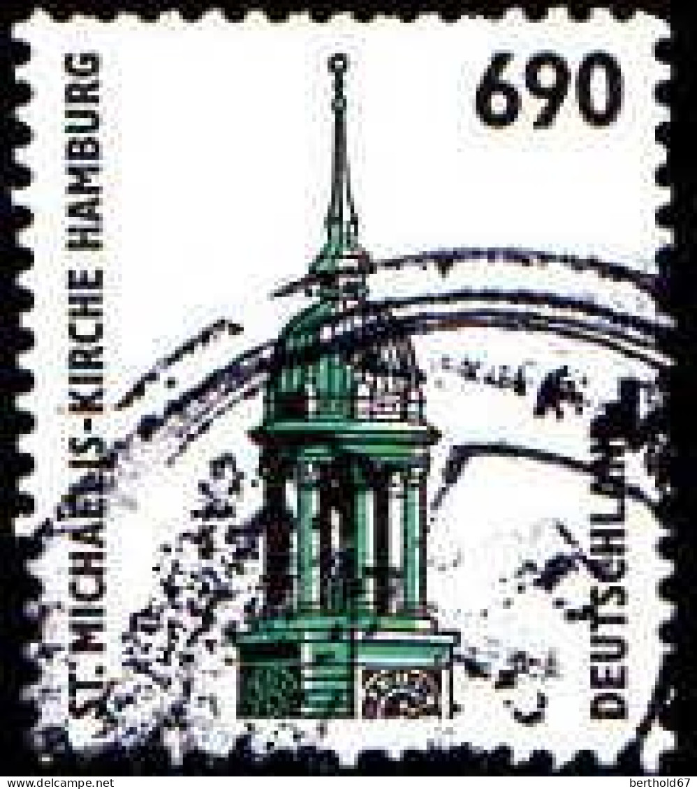 RFA Poste Obl Yv:1692 Mi:1860 St.Michaelis-Kirche Hamburg (cachet Rond) - Gebraucht
