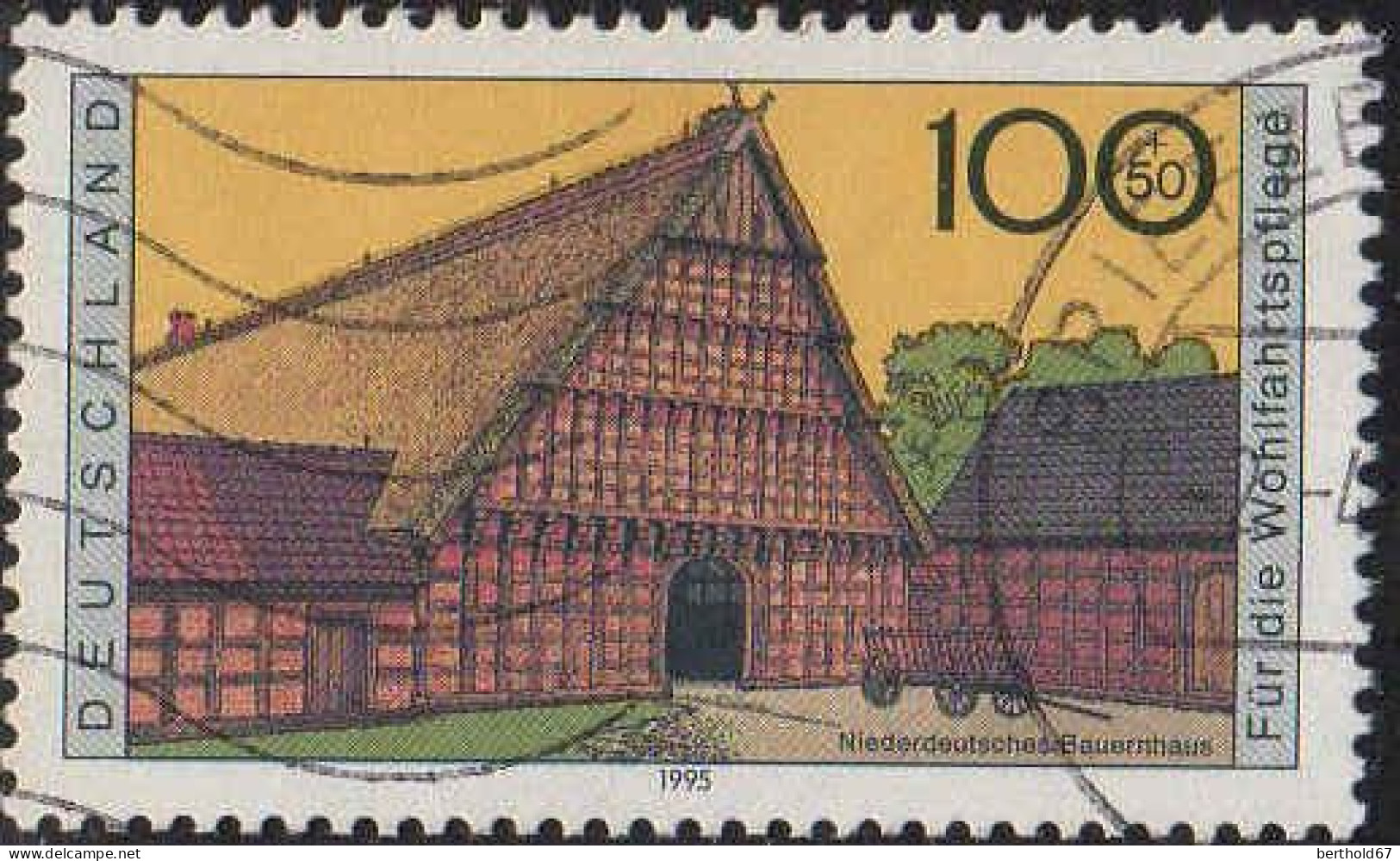 RFA Poste Obl Yv:1653 Mi:1821 Niederdeutsches Bauernhaus (Beau Cachet Rond) - Gebraucht