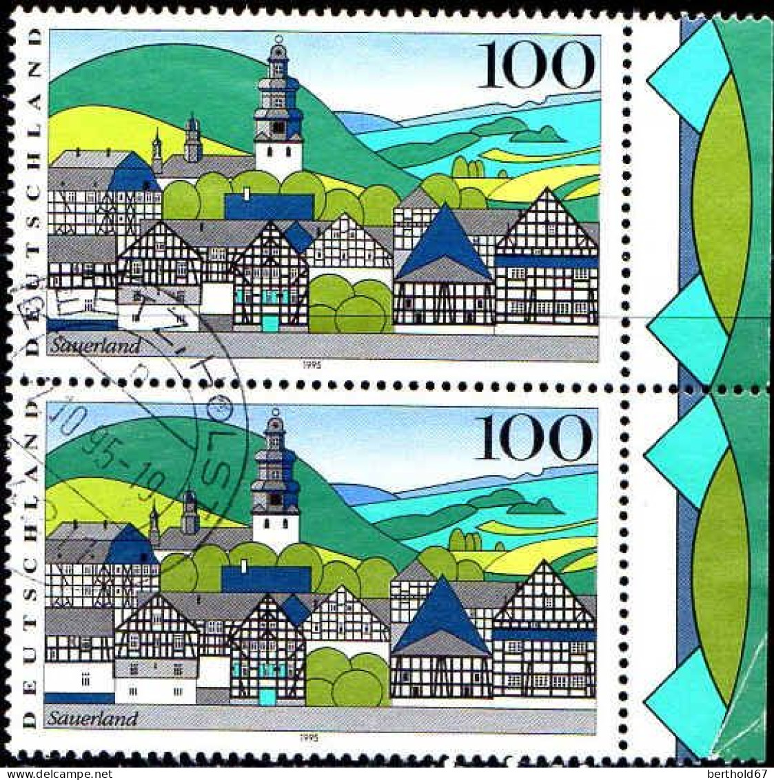 RFA Poste Obl Yv:1642 Mi:1810 Sauerland Paire Paire (TB Cachet Rond) - Gebraucht