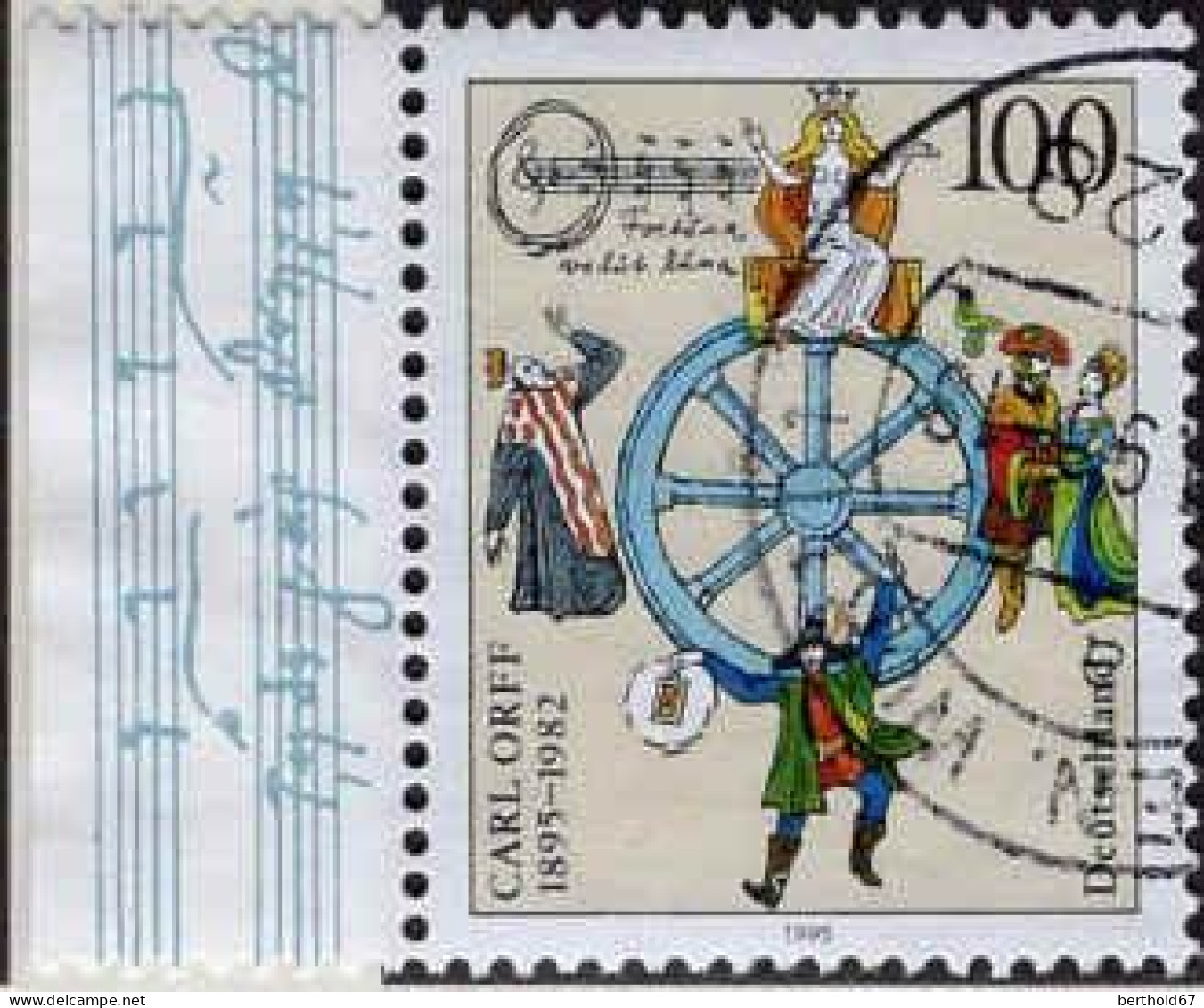 RFA Poste Obl Yv:1638 Mi:1806 Carl Orff Musicien Bord De Feuille (Beau Cachet Rond) - Gebruikt