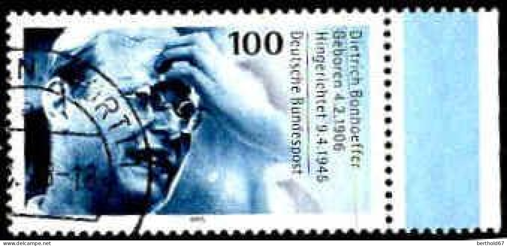 RFA Poste Obl Yv:1620 Mi:1788 Dietrich Bonhoeffer Pasteur Bord De Feuille (Beau Cachet Rond) - Gebruikt