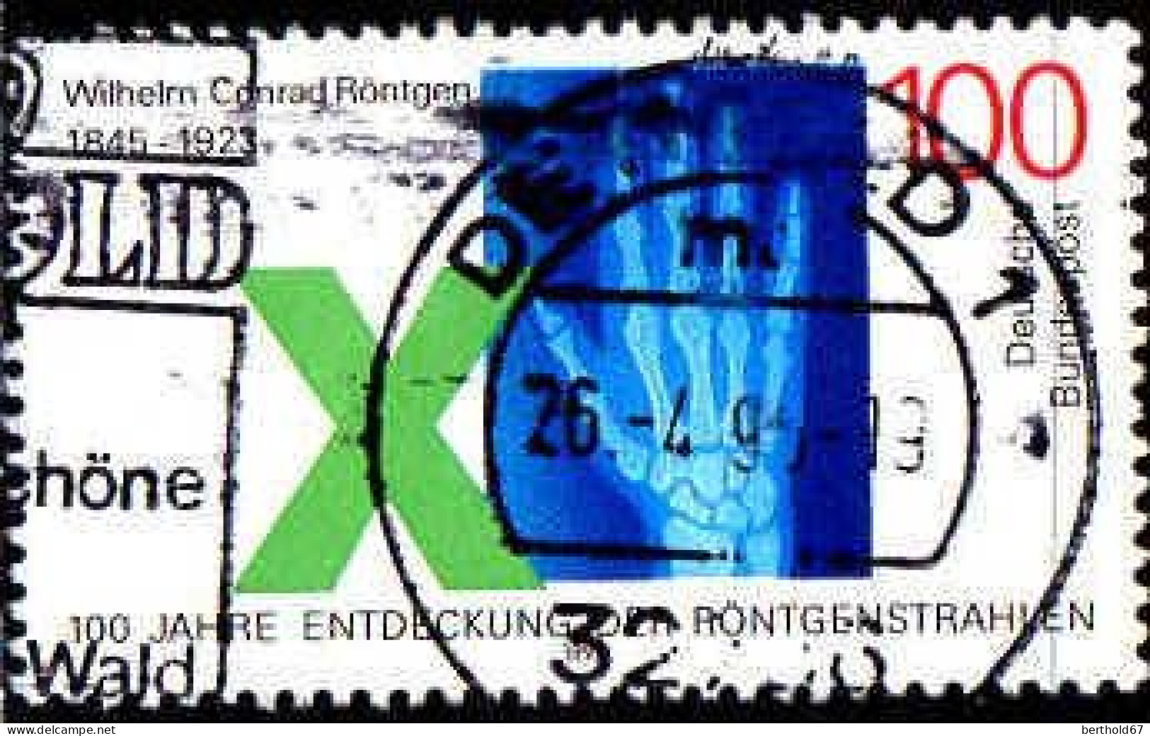 RFA Poste Obl Yv:1616 Mi:1784 Wilhelm Conrad Röntgen (cachet Rond) - Gebruikt
