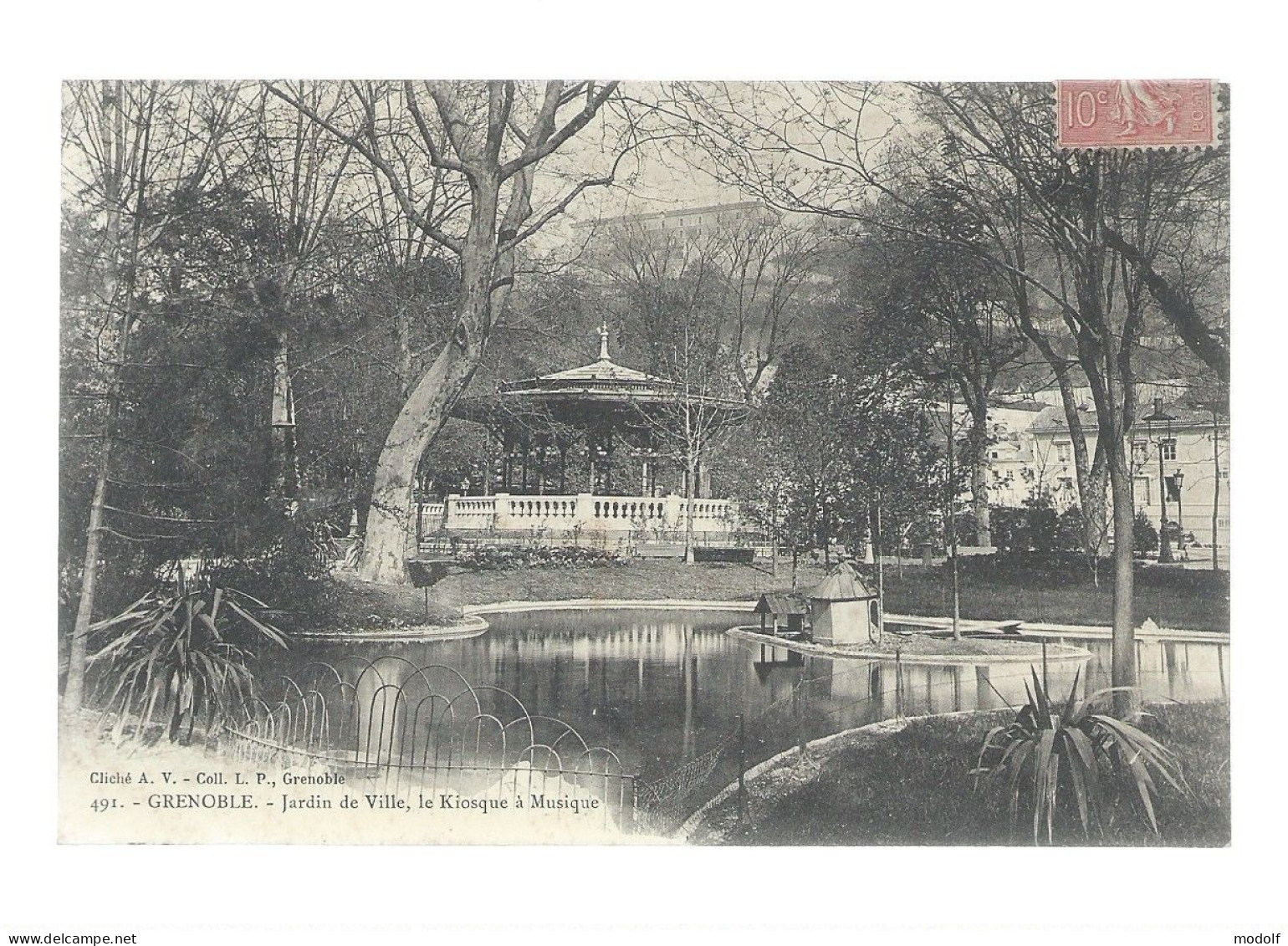 CPA - 38 - Grenoble - Jardin De Ville - Le Kiosque à Musique - Circulée En 1905 - Grenoble