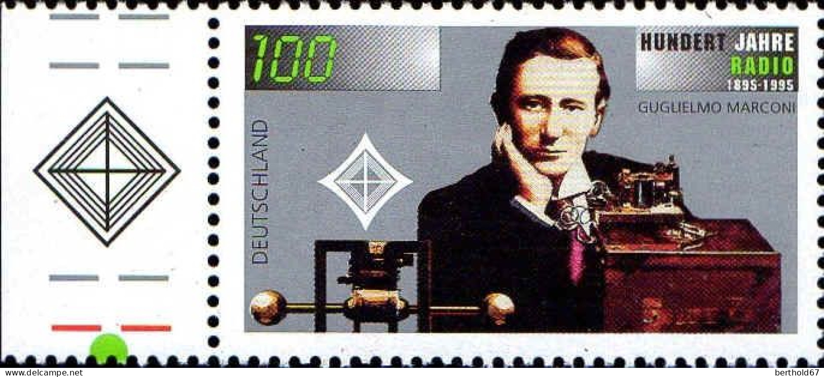 RFA Poste N** Yv:1635 Mi:1803 Guglielmo Marconi Ingénieur Bord De Feuille - Neufs