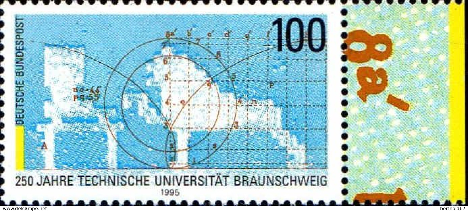 RFA Poste N** Yv:1615 Mi:1783 Technische Universität Braunschweig Bord De Feuille - Nuevos