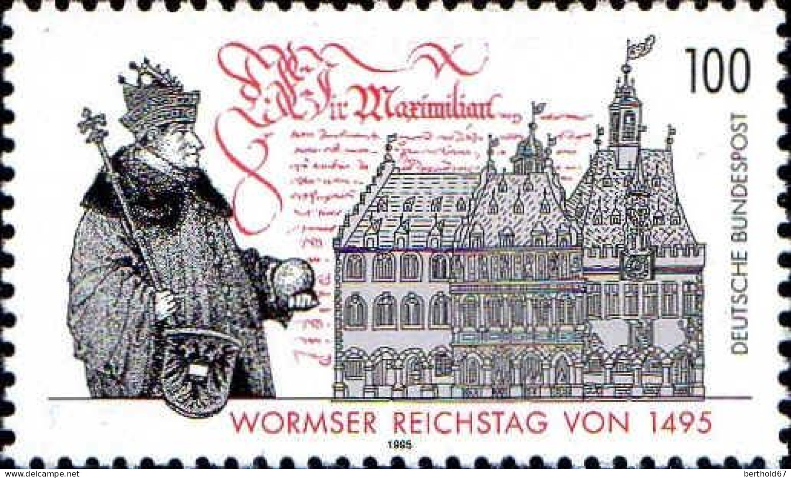 RFA Poste N** Yv:1605 Mi:1773 Wormser Reichstag - Ungebraucht