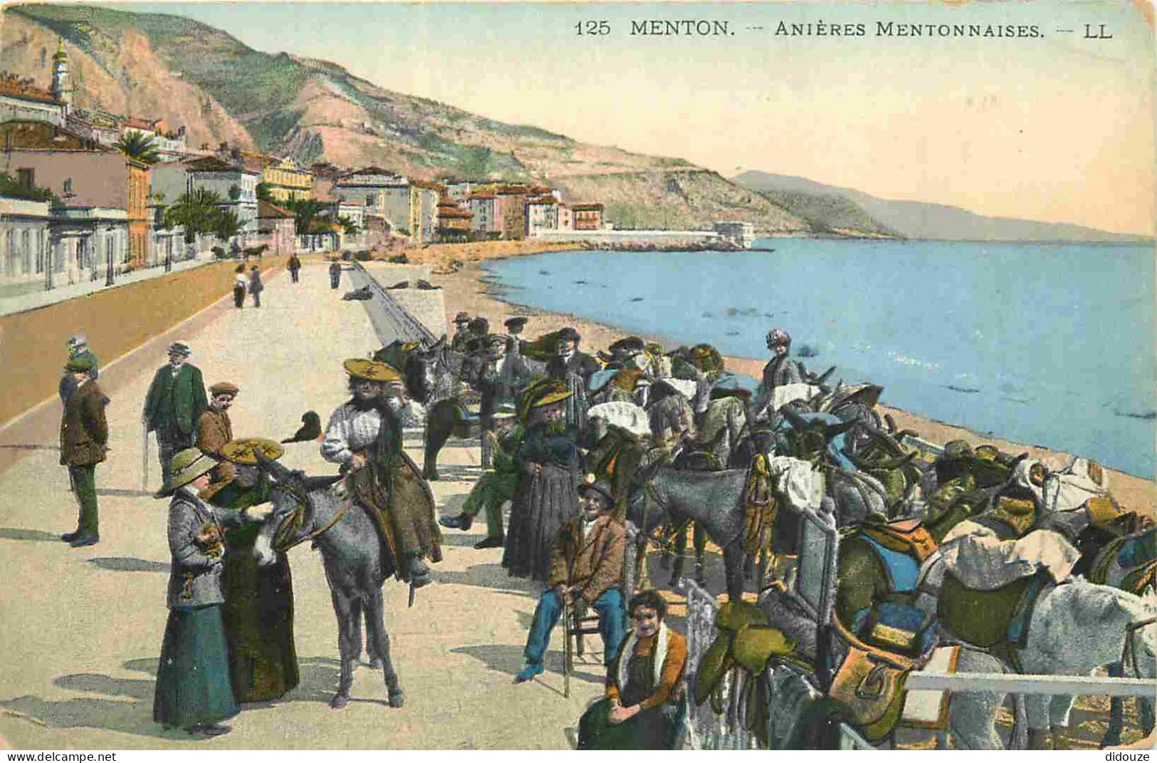 06 - Menton - Anières Mentonnaises - Animée - Colorisée - Anes - CPA - Voir Scans Recto-Verso - Menton