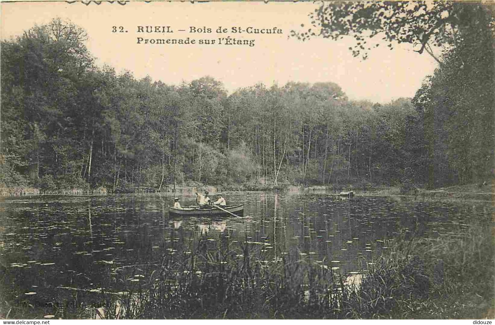 92 - Rueil Malmaison - Bois De St Cucufa - Promenade Sur L'Etang - Animée - Canotage - CPA - Voir Scans Recto-Verso - Rueil Malmaison