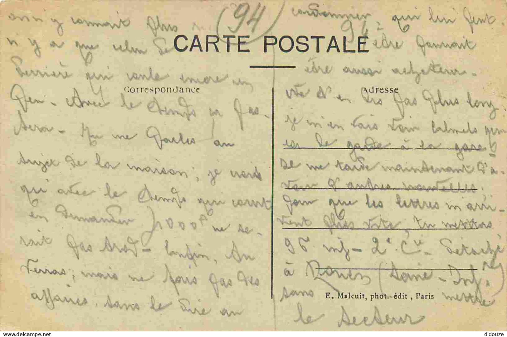 94 - Ivry Sur Seine - Le Parc Jules Coutant Et La Mairie - Animée - Correspondance - CPA - Voyagée En 1919 - Voir Scans  - Ivry Sur Seine