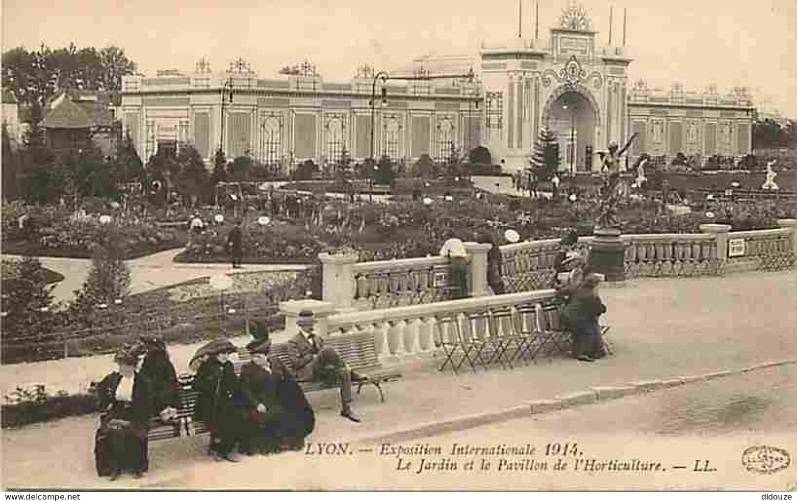 69 - Lyon - Exposition Internationale 1914 - Le Jardin Et Le Pavillon De L'Horticulture - Animée - CPA - Voir Scans Rect - Sonstige & Ohne Zuordnung