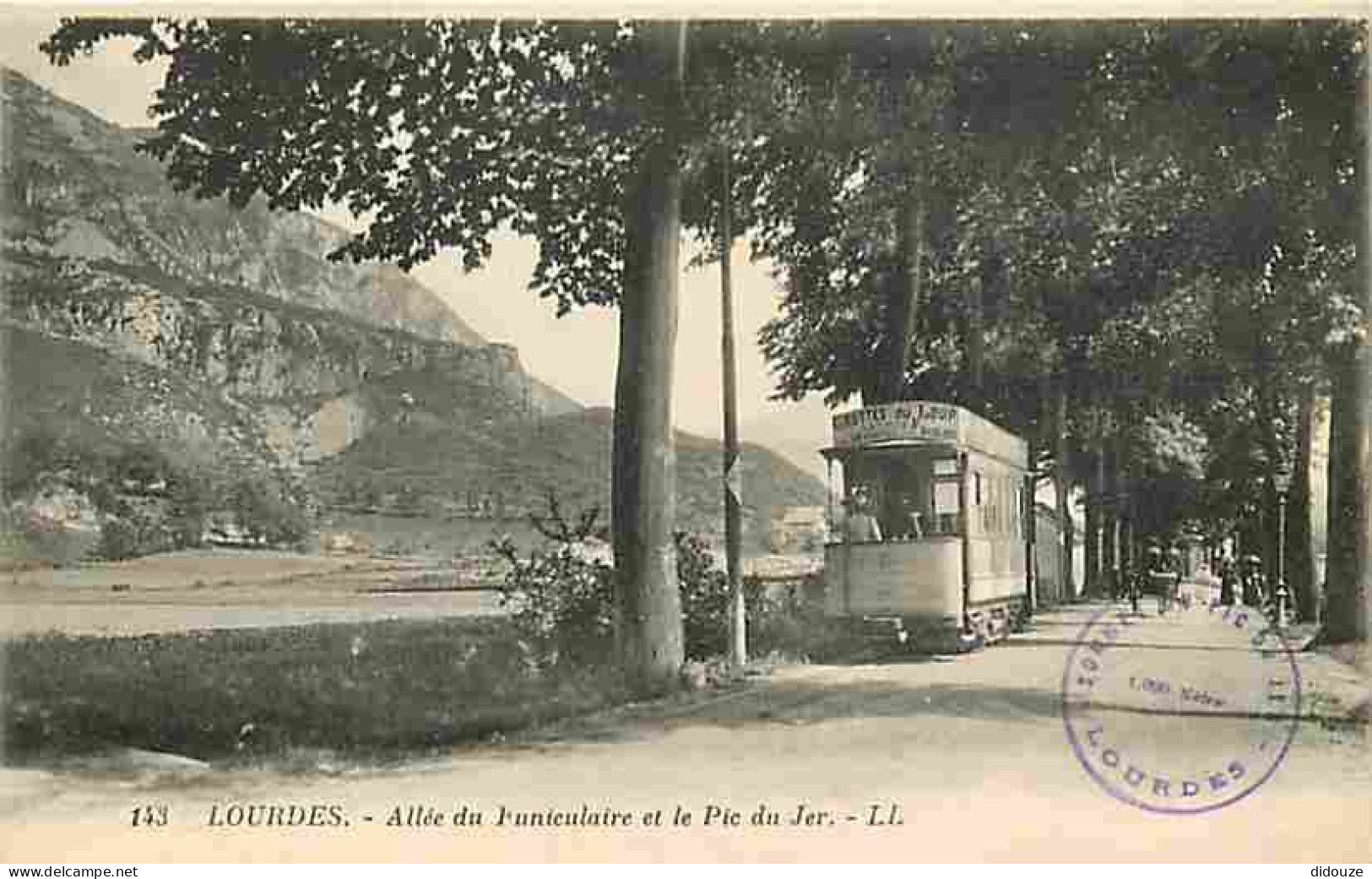 65 - Lourdes - Allée Du Funiculaire Et Le Pic Du Jer - Animée - CPA - Voir Scans Recto-Verso - Lourdes