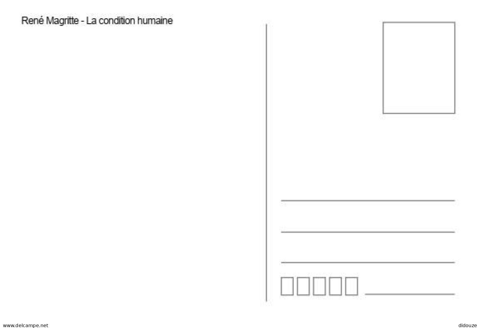 Art - Peinture - René Magritte - La Condition Humaine - CPM - Carte Neuve - Voir Scans Recto-Verso - Paintings