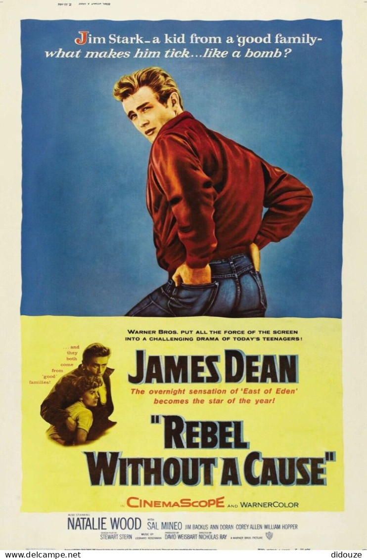 Cinema - Rebel Without A Cause - James Dean - Illustration Vintage - Affiche De Film - CPM - Carte Neuve - Voir Scans Re - Affiches Sur Carte