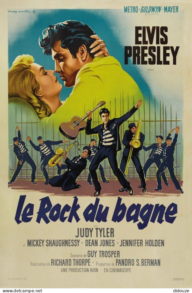 Cinema - Le Rock Du Bagne - Elvis Presley - Illustration Vintage - Affiche De Film - CPM - Carte Neuve - Voir Scans Rect - Posters On Cards