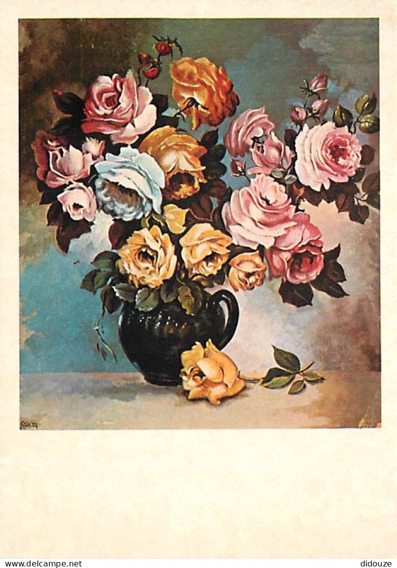 Fleurs - Art Peinture - G Collina - CPM - Voir Scans Recto-Verso - Blumen