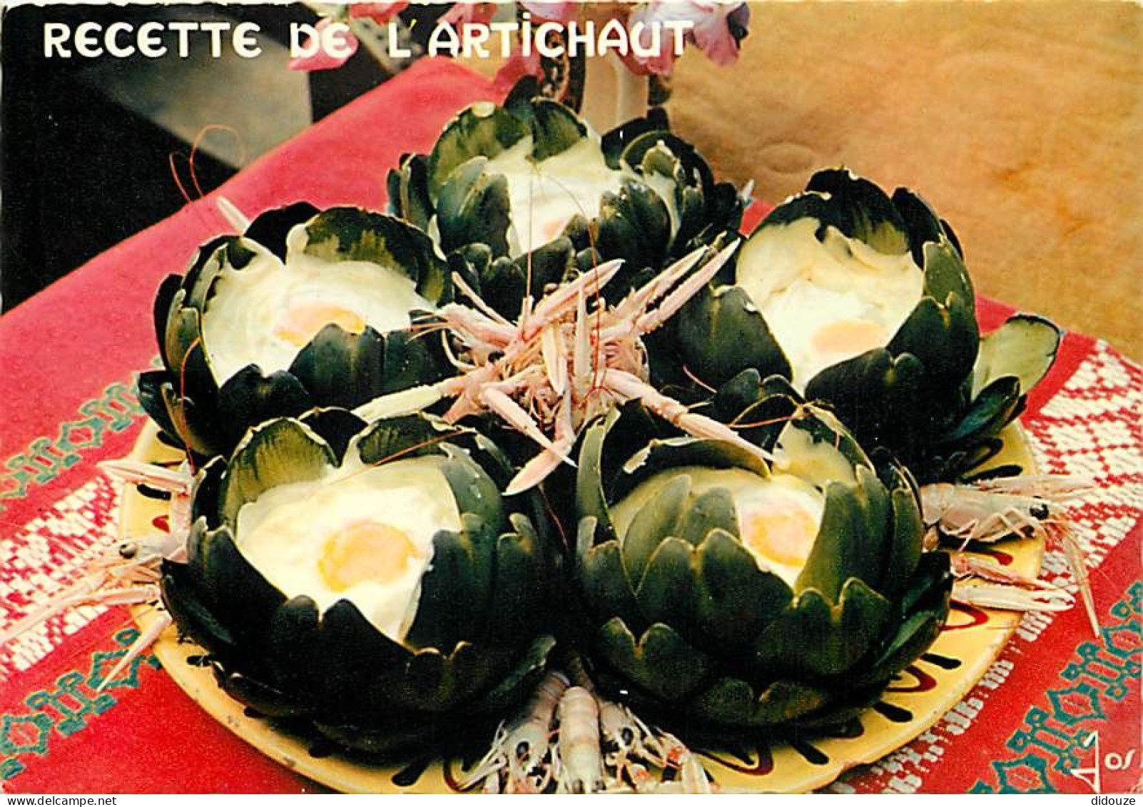 Recettes De Cuisine - Artichaut Avec Fruits De Mer - Gastronomie - CPM - Voir Scans Recto-Verso - Recipes (cooking)