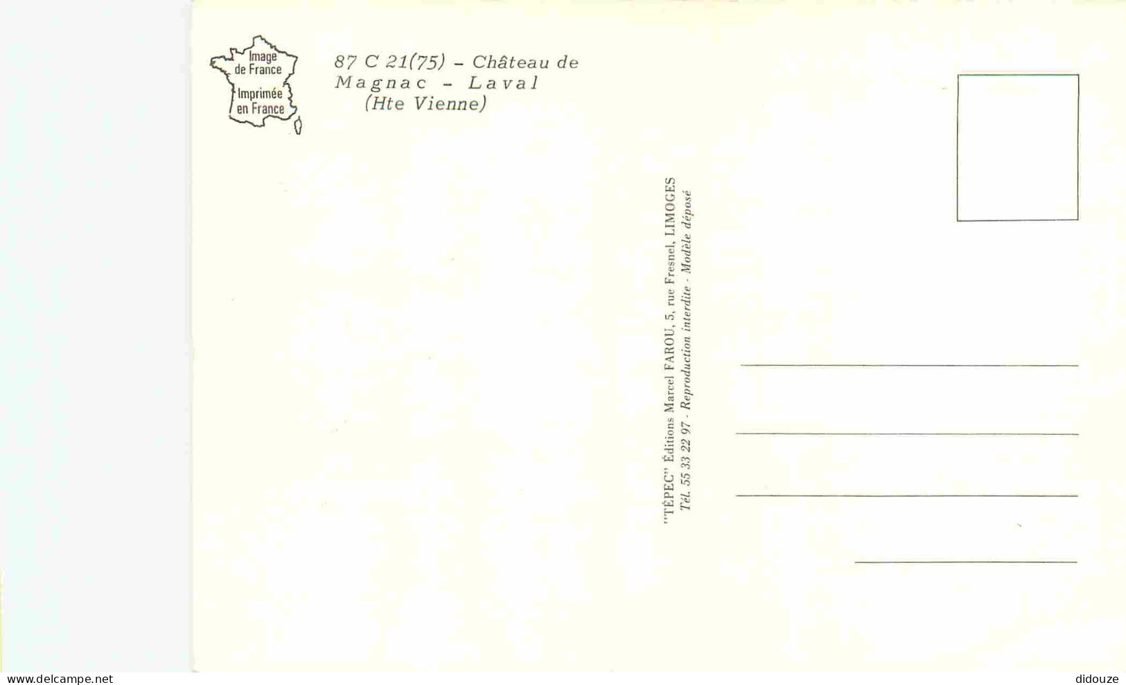 87 - Magnac Laval - Le Château - CPM - Carte Neuve - Voir Scans Recto-Verso - Other & Unclassified
