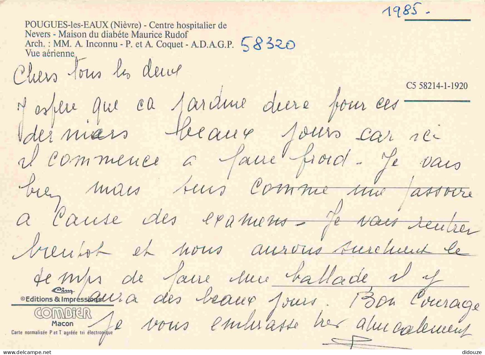 58 - Pougues Les Eaux - Centre Hospitalier De Nevers - Maison Du Diabète Maurice Rudof - Vue Aérienne - Immeuble - Archi - Pougues Les Eaux