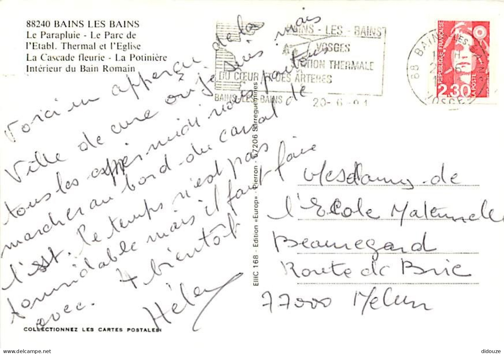 88 - Bains Les Bains - Multivues - Flamme Postale De Bains Les Bains - CPM - Voir Scans Recto-Verso - Bains Les Bains