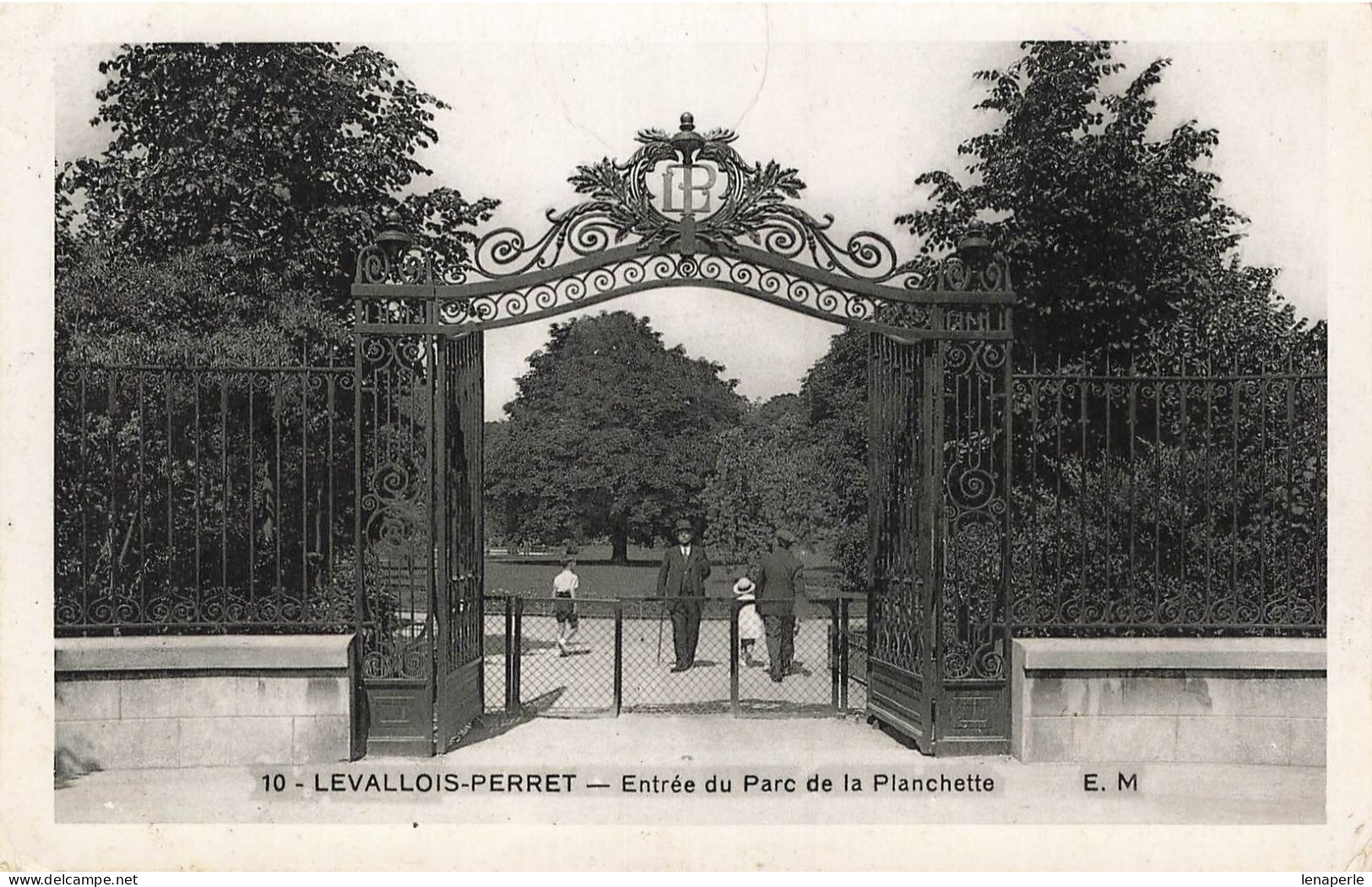 D9666 Levallois Perret Entrée Du Parc De La Planchette - Levallois Perret