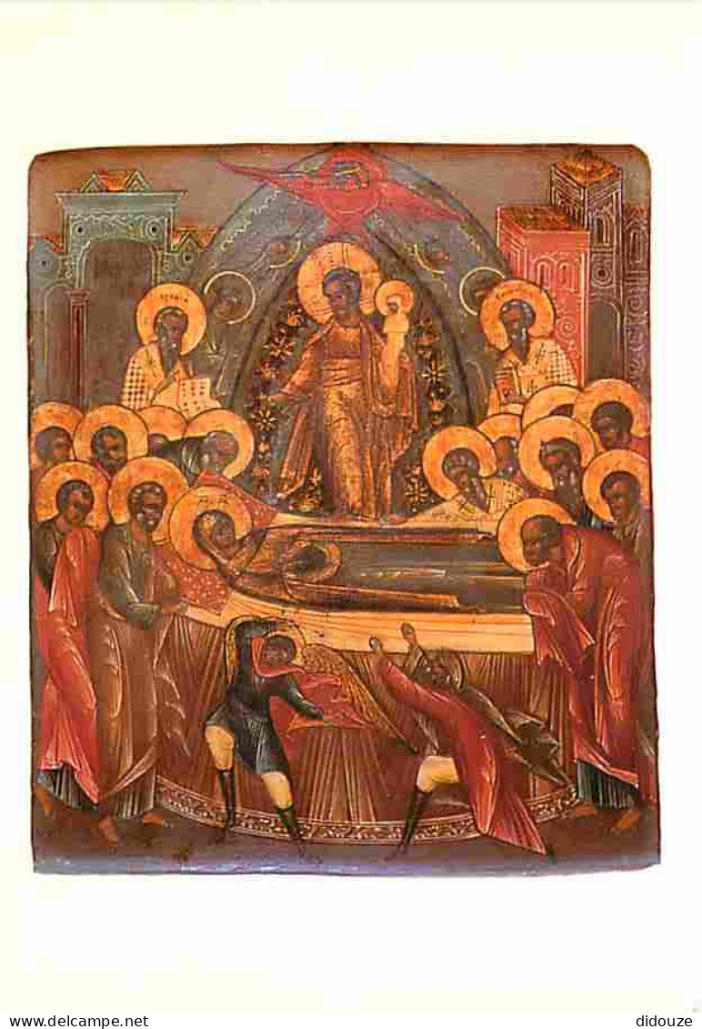 Art - Peinture Religieuse - Icône Russe - Assomption De La Sainte Vierge - CPM - Voir Scans Recto-Verso - Tableaux, Vitraux Et Statues