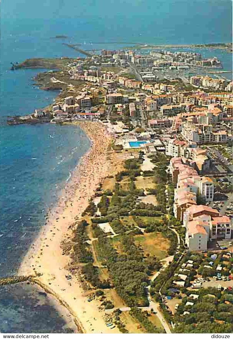 34 - Le Cap D'Agde - Vue Aérienne De La Plage Du Môle. En Arrière Plan, Les Criques Et Le Fort Brescou - CPM - Voir Scan - Agde