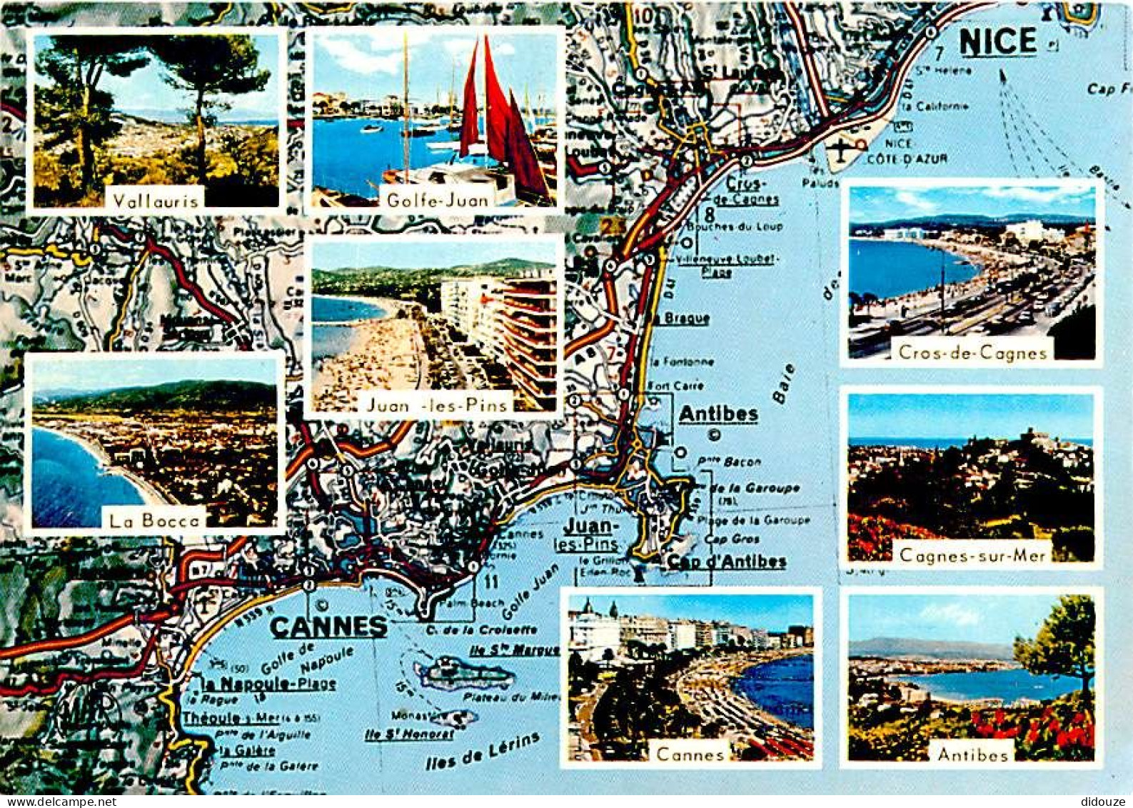06 - Alpes Maritimes - La Cote D'Azur - Multivues - Carte Géographique Michelin - CPM - Carte Neuve - Voir Scans Recto-V - Autres & Non Classés