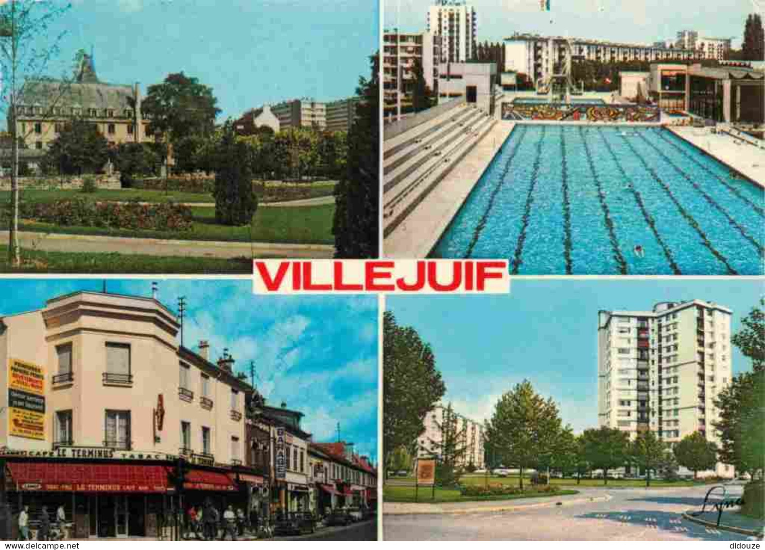 94 - Villejuif - Multivues - Piscine - Bar Tabac Le Terminus - CPM - Flamme Postale De Villejuif 94 - Voir Scans Recto-V - Villejuif