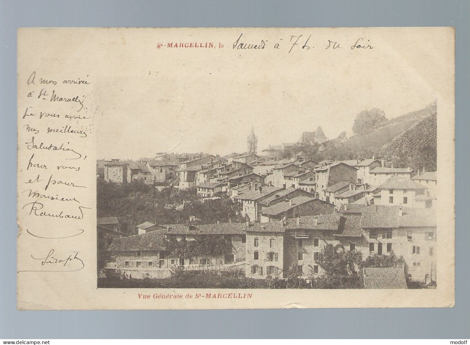 CPA - 38 - Vue Générale De St-Marcellin - Précurseur - Circulée En 1902 - Saint-Marcellin