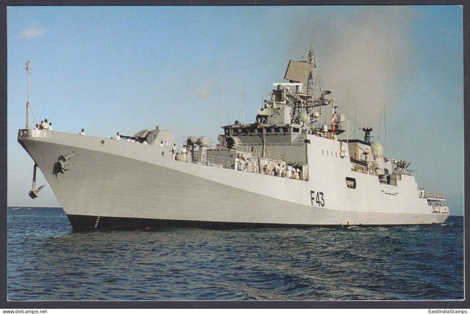 Inde India Mint Unused Postcard Frigate Indian Navy, Naval Ship, Warship, Ships, Military, Militaria - India